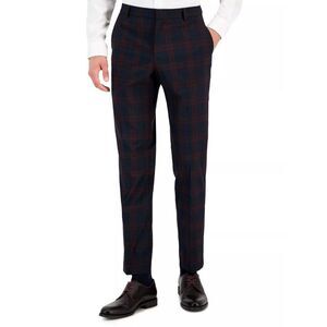 Tommy Hilfiger Men's Modern Fit Stretch Pants Burgundy Red 32Wx 30L D100568